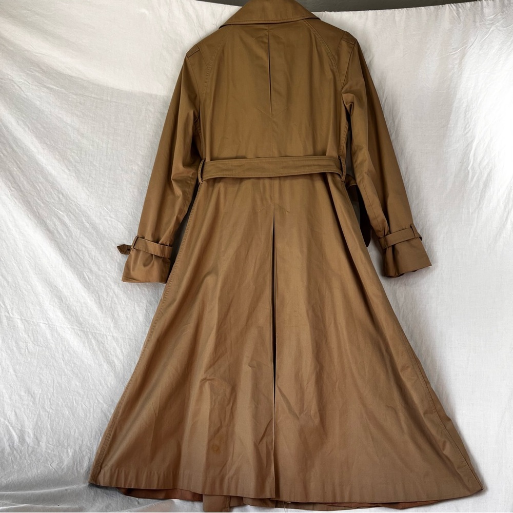 Vintage Trench Coat Women Medium Beige Fox Run By Little Foxes Int'l Yugoslavia - Picture 11 of 16